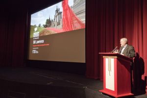 film festival Bill Lawrence introducing Sir Christopher Frayling pictureville march 25 2011 sm.jpg